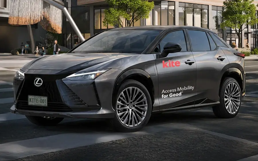 The Kite Lexus RZ 450e electric SUV, the car available at Maple House